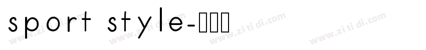 sport style字体转换